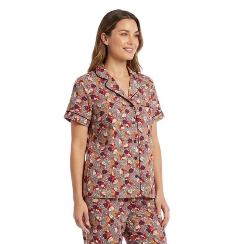 Lot 3 Jockey Multicolor Floral Soft Touch Luxe Pajama Top, L
